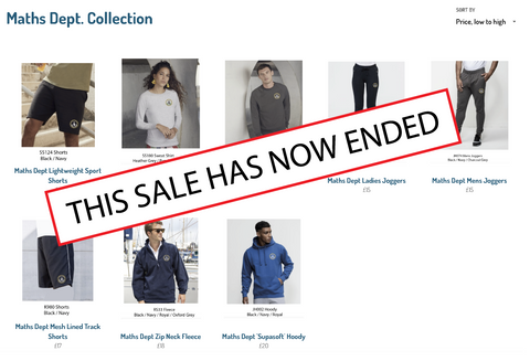 Maths Dept End of Sale